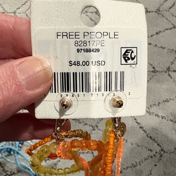Free People Colorful Beaded Earrings - Picture 3 of 3